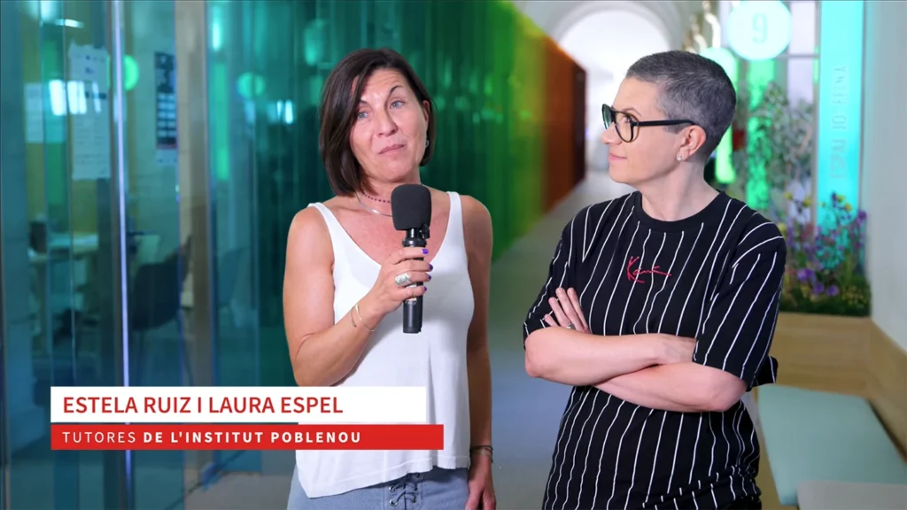 Estela Ruiz y Laura Espel del Institut Poblenou en MetròpolisFPLab